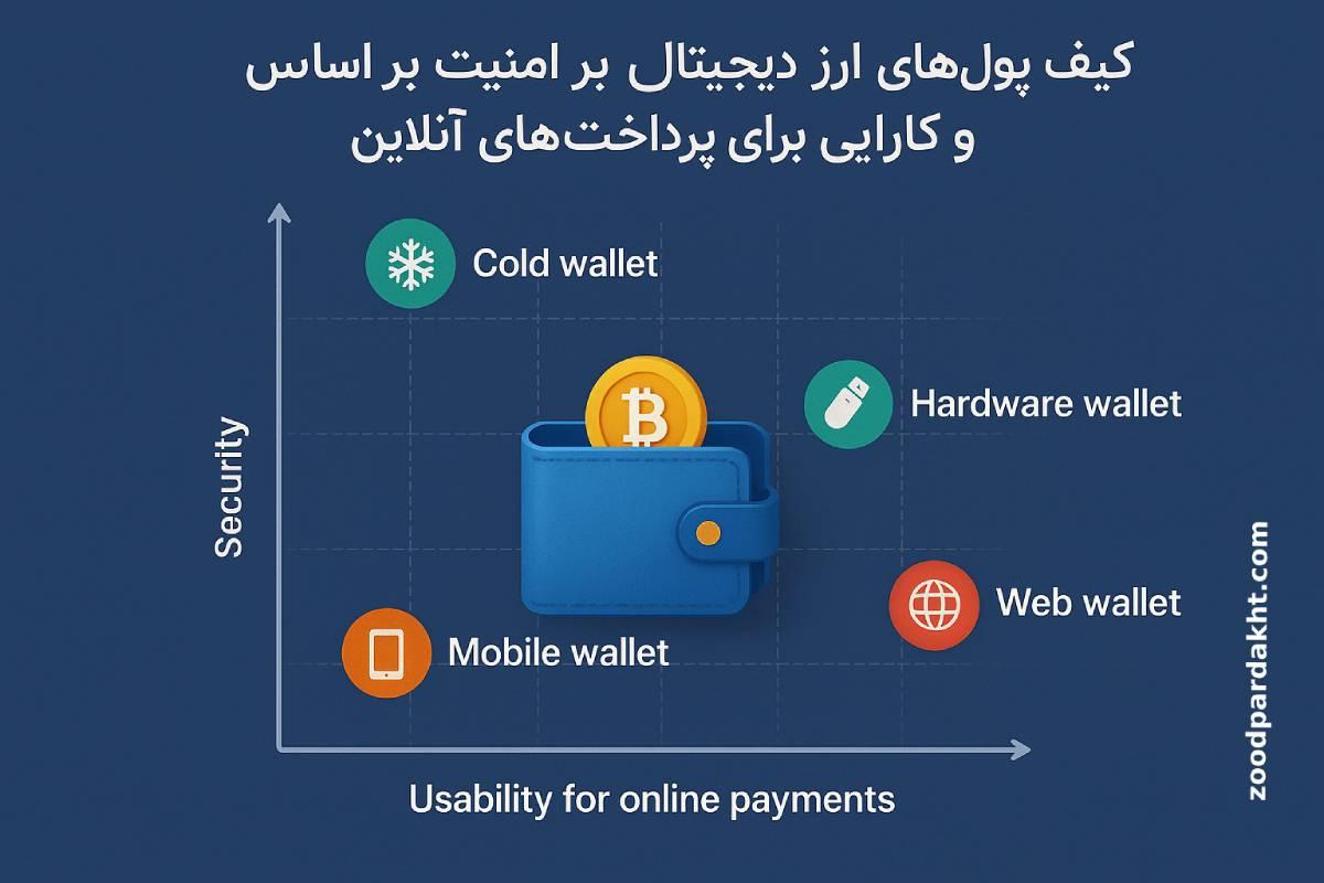زودپرداخت-zoodpardakht/مقایسه کیف پول‌های رمزارزی بر اساس امنیت و کاربرد در پرداخت آنلاین