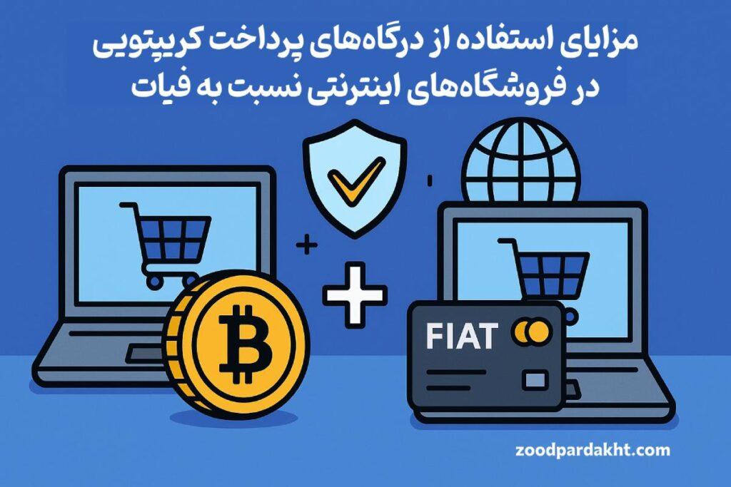 زودپرداخت-zoodpardakht/مقایسه پرداخت کریپتویی و فیات در فروشگاه اینترنتی