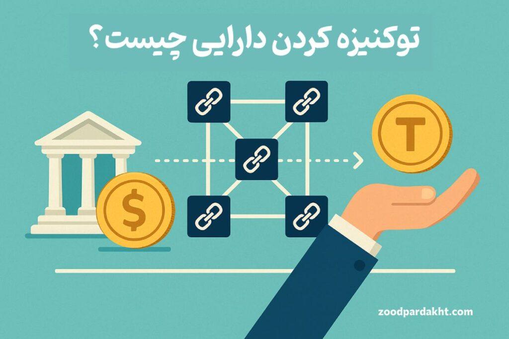 زودپرداخت-zoodpardakht/تصویر مفهومی توکنیزه کردن دارایی روی بلاکچین