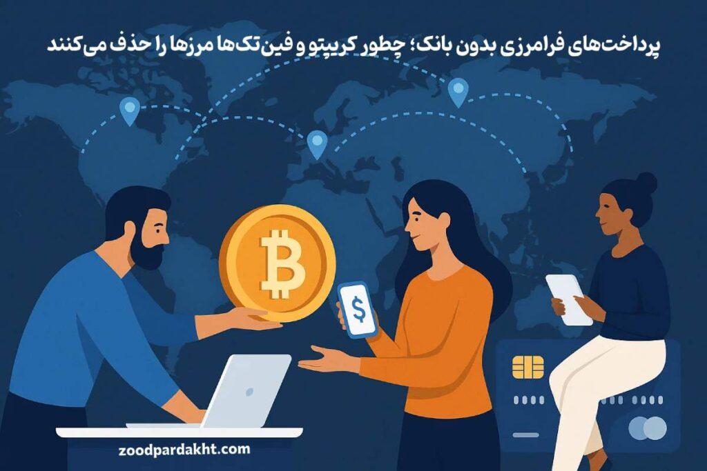 زودپرداخت-zoodpardakht/پرداخت‌های فرامرزی بدون بانک با استفاده از کریپتو و فین‌تک‌ها